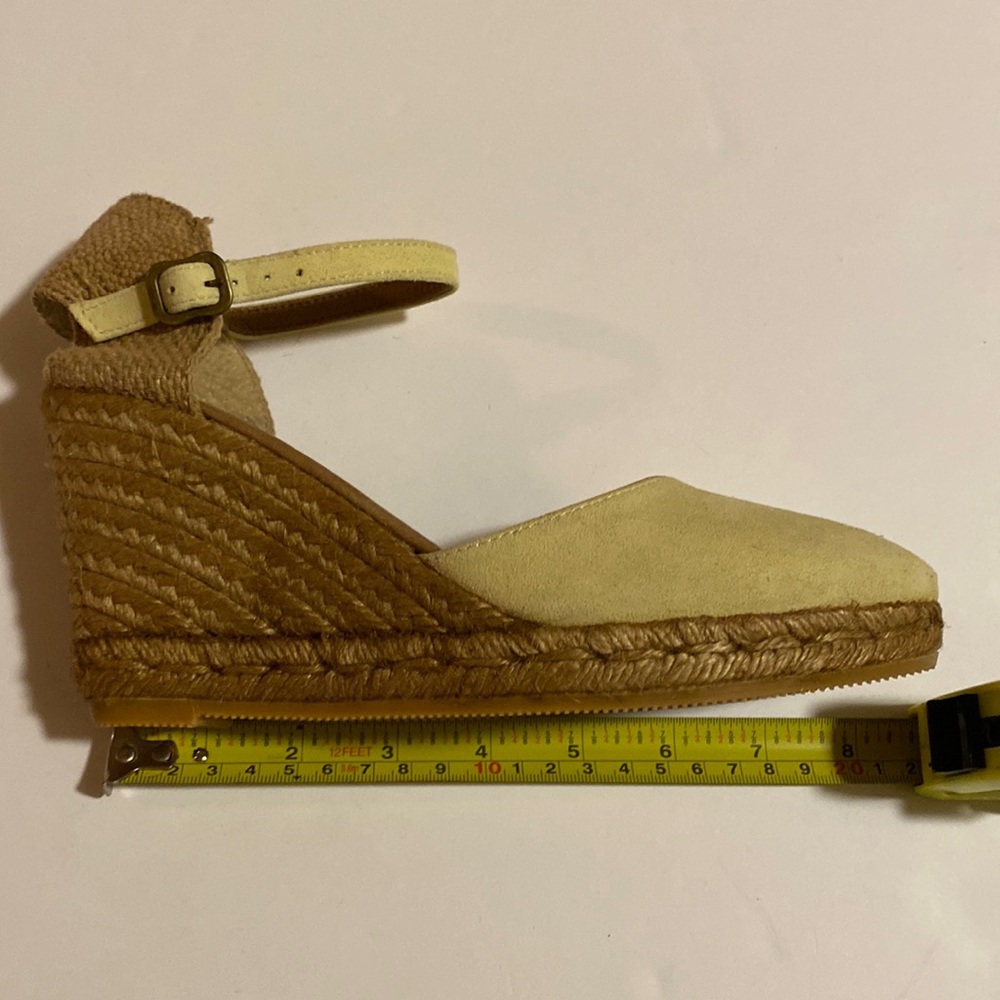 ✨NEW✨SUEDE WEDGE ESPADRILLES LIGHT YELLOW - Picture 15 of 16